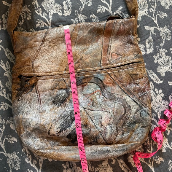 Vintage leather Jane Yoo Painted bag - Picture 9 of 12